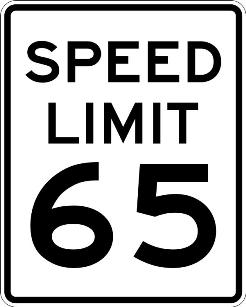 Speed Limit 65 sign - Truck Speed Limiter Expert