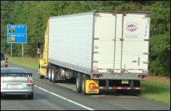 truck in emergency lane